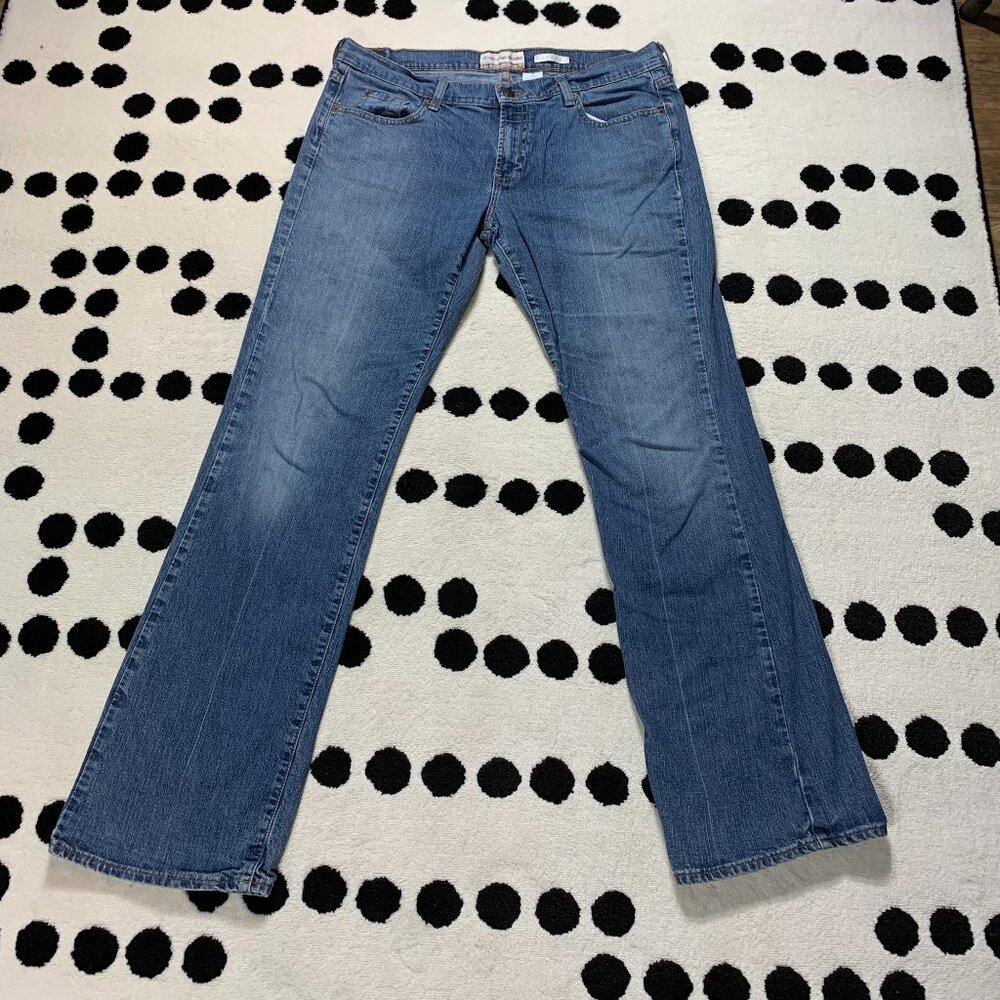 Vintage Y2K Old Navy Boot Cut Jeans Ultra Low Waist Faded Light Wash Denim
